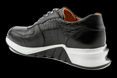 Hybrid Design & Urban-Cut Top Grain Leather Dress Sneakers for Men